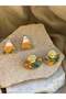 Patterned Triangle Earrings - 3