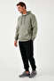 Regular Fit Hooded Kangaroo Pocket Fleece Lined Soft Sherpa Sweat Men's Sweat 5905281 - 4