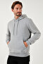 Regular Fit Hooded Kangaroo Pocket Fleece Lined Soft Sherpa Sweat Men's Sweat 5905281 - 6