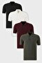 Cotton Regular Fit Buttoned Polo Neck 4 Pack t Shirt Men's t Shirt 5902127 S4