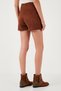 Asymmetrical Winter Scuba Suede Button Detailed Slim Fit Shorts Skirt Shorts Skirt 5865968 - 8