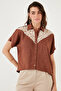 Lacy Relaxed Fit Short Sleeve Shirt Shirt 5865764 - 6