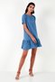 Crew Neck Skirt Tip Flounce Regular Fit Dress DRESS 611EL00520 - 7
