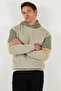 Cotton Relaxed Fit Hooded Inside Fuzzy Soft Ribbed Sweat Men's Sweat 5905299 - 3