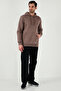 Regular Fit Hooded Kangaroo Pocket Fleece Lined Soft Sherpa Sweat Men's Sweat 5905281 - 2