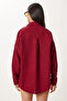 Claret Red Oversize Muslin Shirt - Lmx0002 - 6