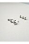 3-Piece Silver Color Ball Stud Steel Earrings - 4