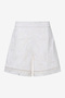 Women's Porcelain Cream Halsey Twill Tailored Shortsts - 4