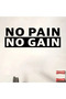 57x20cm black No Pain No Gain" Motivational Vinyl Wall Decal - Matte Finish, Easy Stick-On for Home