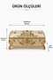 Gold Look Embossed Floral Patterned Jewelry Box Large Size - 6