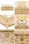Gold Look Embossed Floral Patterned Jewelry Box Large Size - 5