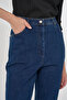 Flared Denim Pants Navy Blue - 6