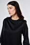 Metal Buckle Satin Double Suit Black - 6
