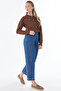 Elastic Waist Denim Trousers Indigo - 2