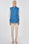 Hotfix Printed Embossed Pattern Vest Indigo - 2