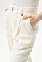 Pleated Pocket Detailed Basic Trousers Ecru - 8