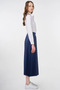 Elastic Waist Pleated Faux Leather Skirt Cobalt Blue - 5