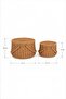 Rattan 9184 2-Piece Deep Basket with Handles - Potato and Onion Basket with Lid, Multi-Purpose Organizer Basket - 2