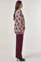 Geometric Pattern Bomber Jacket Navy Blue - 6