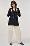 Double Button Blazer Jacket Black - 2