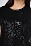 Zero Neckline Sequined Blouse Black - 7