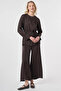 Waist-Tied Modal Jumpsuit Dark Brown