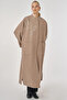 معطف مطرز بالكشمير من فرو المنك