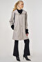 Velvet Paneled Hooded Cap Gray