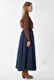 Yüksel High Waist A-Line Skirt Dark Navy Blue - 5