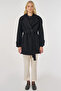 Knitwear Paneled Cashmere Coat Black - 2