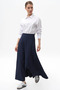 Basic Flared Skirt Navy Blue - 3