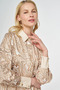 Marbling Pattern Cotton Long Tunic Beige - 6