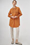 Stone Embroidered Shirt Collar Natural Fabric Tunic Amber - 2