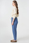 Pile Detailed Linen Trousers Indigo - 3