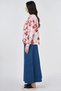 Floral Pattern Cotton Jacket Cream - 4