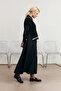 Cotton Dress with Sweater Detail Black - 2