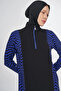 Zebra Pattern Hijab Swimsuit Black - 6