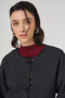 Patch Pocket Embossed Pattern Jacket Black - 6