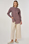 Viscose Tunic with Embroidery Detail Dark Burgundy - 2