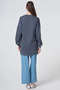 Off-Shoulder Rayon Sweatshirt Ocean Leather - 5