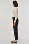 Elastic Waist Belt Detailed Green Carrot Pants Black - 4