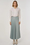 Pleated Satin Skirt Ice Green - 3