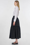 Floral Patterned Ruffle Skirt Black - 3