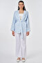 Baklava Pattern Viscose Kimono Blue - 3
