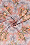 Retro Rose Patterned Scarf Camel - 2