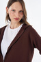 Hooded Detailed Knitwear Set Brown - 6
