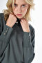Turtleneck Basic Viscose Knitwear Tunic Mildew Green - 7
