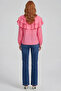 Ruffle Detail Modal Blouse Fuchsia - 5