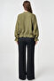 Reglan Sleeve Embossed Jacket Khaki - 6