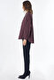 Yarım Pat Basic Blouse Burgundy - 4